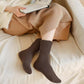 💖LAST DAY SALE 50% OFF✨5 Pairs Women's Solid Mid-calf Socks