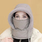 🧣 BUY 2 GET 1 FREE! ❄️ Plush-Lined Thermal Hat with Face Mask - Full Head & Face Protection for Extreme Cold, Unisex Comfort for Skiing/Mountaineering 🏔️🔥