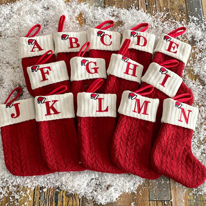🎅Christmas Sale 50% OFF🧦Personalised Knitted Christmas Stocking for Fireplace and Home Decor