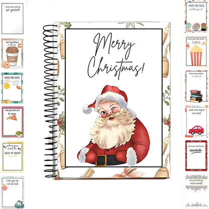 🎁70% OFF!!!-Ready for Christmas!🎅Christmas Gift Card Book, DIY Spiral-Bound Christmas Gift Card Holder Book🎁Personalized Xmas Gifts for Family, Festive & Party Supplies