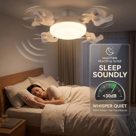 ❄️LAST DAY SALE 50% OFF!!❄️Aerolux™ Ceiling Fan Light – 2-in-1 Silent LED with Remote 🌬️💡  Energy-Efficient Airflow & Dimmable Lighting for Bedrooms, Living Rooms & Conservatories 🏡✨
