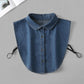 💖LAST DAY SALE: ￡6.99!!🏆Flash Sale🔥Denim False Collar – The Ultimate Layering Essential for Women 👕✨