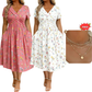 🎉LAST DAY SALE - 59% OFF⚡Women's V-Neck Floral Print Dress with Twist Waist