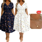 🎉LAST DAY SALE - 59% OFF⚡Women's V-Neck Floral Print Dress with Twist Waist