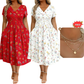 🎉LAST DAY SALE - 59% OFF⚡Women's V-Neck Floral Print Dress with Twist Waist