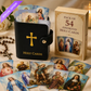 ✝️ Catholic Genuine Leather Holy Card Holder – Pocket Prayer Card Organizer with Snap Closure