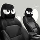 😆 Funny Cartoon Car Headrest Covers – 2PCS 2D Universal Fit🚗