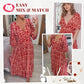 🌸Hot Sale - 49% OFF🔥Bohemian Casual Print V-neck Waist Wrap Long Dress