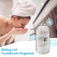 🏆 Last Day Special Price £9.99! 🌸 Sliding Lid Toothbrush Organiser – Wall-Mounted, Dustproof & Perfect for Small British Bathrooms & En-Suites 🏠