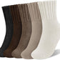 💖LAST DAY SALE 50% OFF✨5 Pairs Women's Solid Mid-calf Socks