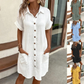 💎LAST DAY SALE ONLY￡14.99!!💎✨Women’s Summer Midi Dress – Breezy, Flattering & Effortlessly Chic! Lightweight Button-Down with Pockets 🇬🇧☀️