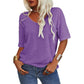 🔥Hot Sale 49% OFF - 💝Women's Solid Color V-Neck T-shirt