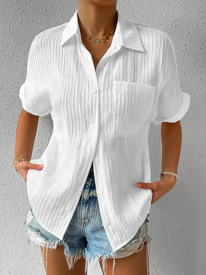 💥This Week's Special price ￡9.99!!🎁2025 Women's Button Placket Casual Cotton Shirt