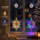 🎄🎅 CHRISTMAS MEGA SALE! 🎁 ONLY £7.99! 💖DIY Christmas Snowflake Suction Cup LED Lights ✨ | Battery Operated, Warm & Multi-Colour, Window Suction Lights, Christmas Home & Party Decor