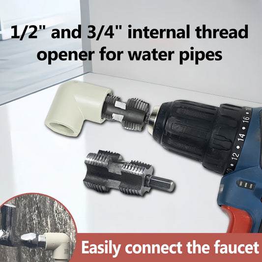 ✨Last Day Promotion 49% OFF 🛠️Electric Drill Compatible PVC Pipe Threader Kit with Various Die Sizes