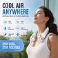 ⏰Last Day Special Price ￡12.99!!❄️Neck Air Conditioner Fan – Ultra‑quiet, 360° rotating, 3 speeds. Hands‑free cooling, long battery. Summer essential! 😎🌬️