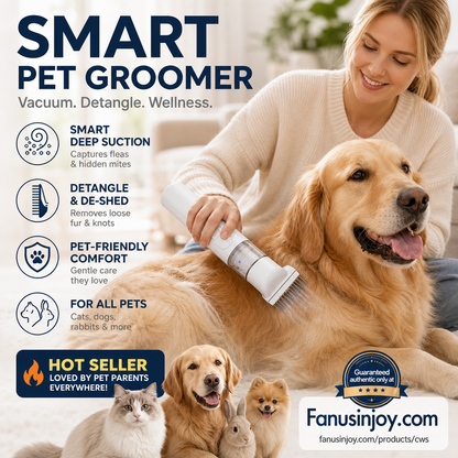 ⏰LIMITED TIME PRICE: ONLY ￡13.99!!!🔥Electric Pet Grooming Comb🐕Keep your furry friends away from mites, fleas and tangled fur！