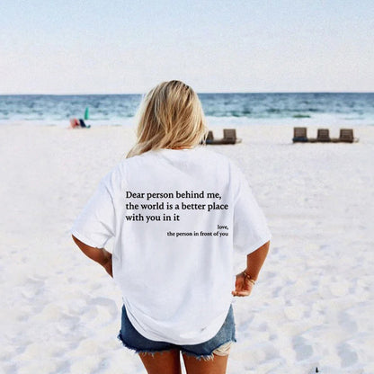 💥Last Day Special Price £9.99!!🔥2025 New Plus Size 'Dear Person Behind Me' Unisex T-Shirt