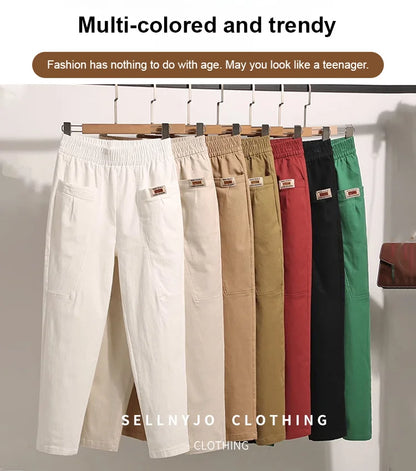 ✨️☁️LAST DAY SALE 49% OFF✨️☁️Women's Elastic Waist Cotton Pants