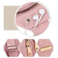 [Exquisite Gift] Multi-Pocket Lightweight Metal Zipper Chest Bag with Data Cable Hole