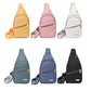 [Exquisite Gift] Multi-Pocket Lightweight Metal Zipper Chest Bag with Data Cable Hole