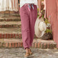 Linen Simple Button Fly Trousers【BUY 2 GET FREE SHIPPING】