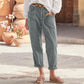 Linen Simple Button Fly Trousers【BUY 2 GET FREE SHIPPING】