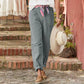 Linen Simple Button Fly Trousers【BUY 2 GET FREE SHIPPING】