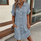 💎LAST DAY SALE ONLY￡14.99!!💎✨Women’s Summer Midi Dress – Breezy, Flattering & Effortlessly Chic! Lightweight Button-Down with Pockets 🇬🇧☀️