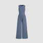 🔥Hot Sell 49% OFF 🔥Women’s Solid Sleeveless Wide Leg Jumpsuit