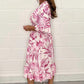 🌷💝2024 New Women's Elegant Plant Print V-Neck Dress👗 (Because this style is so popular, we have specially processed it to launch a tropical summer style!) Free shipping~