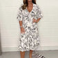 🌷💝2024 New Women's Elegant Plant Print V-Neck Dress👗 (Because this style is so popular, we have specially processed it to launch a tropical summer style!) Free shipping~