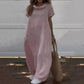 💃Women’s Cowl Neck Cotton and Linen Casual Dress