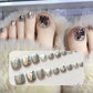 🔥Hot Sale 50% OFF 🔥Delicate Glitter False Toe Nails Kit