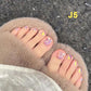 🔥Hot Sale 50% OFF 🔥Delicate Glitter False Toe Nails Kit
