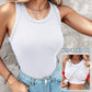 💖LAST DAY SPECIAL PRICE: ￡8.99!!💖Ribbed Stretchy Tank Top with Shelf Bra