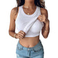 💖LAST DAY SPECIAL PRICE: ￡8.99!!💖Ribbed Stretchy Tank Top with Shelf Bra