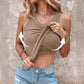 💖LAST DAY SPECIAL PRICE: ￡8.99!!💖Ribbed Stretchy Tank Top with Shelf Bra