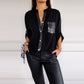 🔥HOT SALE 49% OFF🔥 Casual patchwork top with sequins