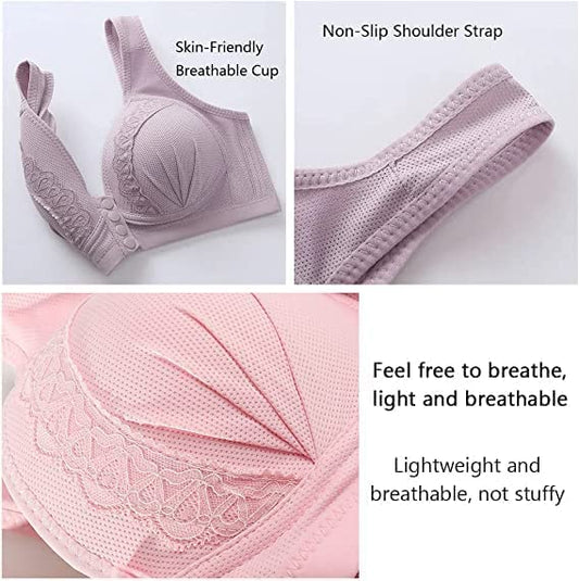 🎁Last Day Promotion 49% Off🔥Front Button Breathable Skin-Friendly Cotton Bra