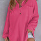 🔥Last Day Promotion 49% OFF🔥Women’s Loose Solid Color Waffle Knit Shirt