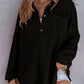 🔥Last Day Promotion 49% OFF🔥Women’s Loose Solid Color Waffle Knit Shirt