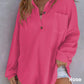 🔥Last Day Promotion 49% OFF🔥Women’s Loose Solid Color Waffle Knit Shirt