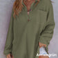 🔥Last Day Promotion 49% OFF🔥Women’s Loose Solid Color Waffle Knit Shirt