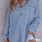 🔥Last Day Promotion 49% OFF🔥Women’s Loose Solid Color Waffle Knit Shirt
