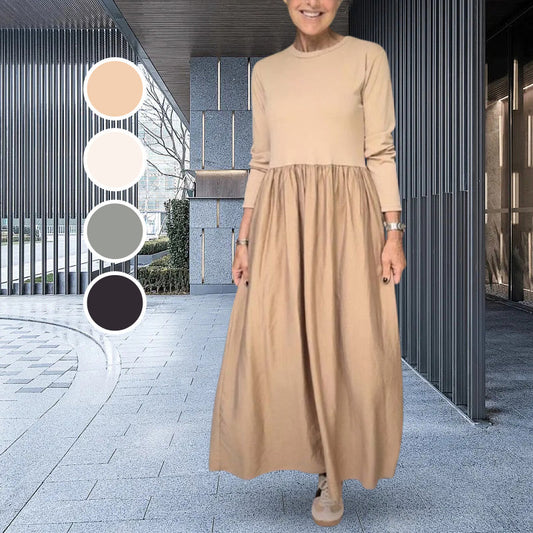 🎁Hot Sell 49% Off🔥Flowy Knit Midi Dress with Full Sleeves