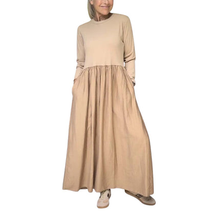 🎁Hot Sell 49% Off🔥Flowy Knit Midi Dress with Full Sleeves