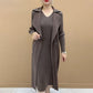 🎉Last Day Promotion 49% Off🎉Fashionable Pleated Suit Collar Fake Two-piece Trench Coat🔥Buy 2 Free Shipping
