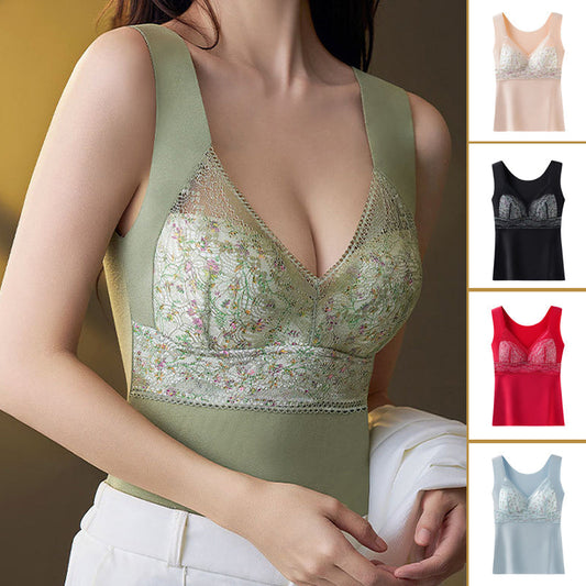 🎁Last Day 49% Off🔥2-in-1 Built-in Bra Lace Thermal Underwear