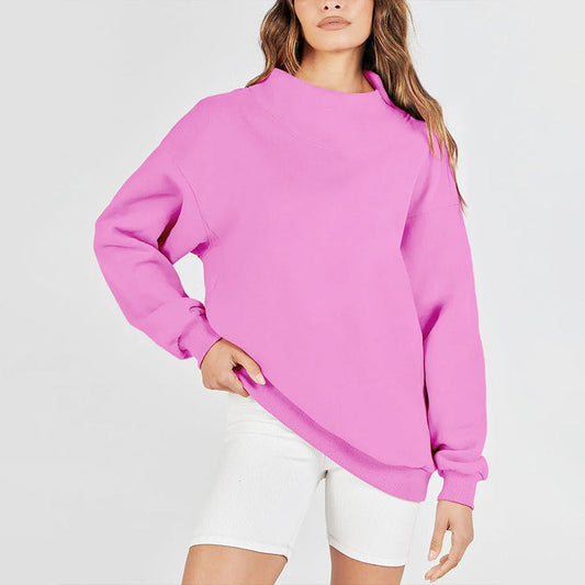 Women's Oversized Mock Neck Sweatshirt